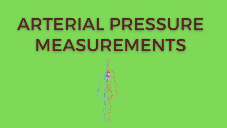 Arterial Pressure Measurements